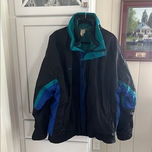 Columbia Black and Blue Windbreaker Jacket